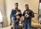 Youtuber Pulkit Vamp gifts Husky puppy to Punjabi singer Prem Dhillon